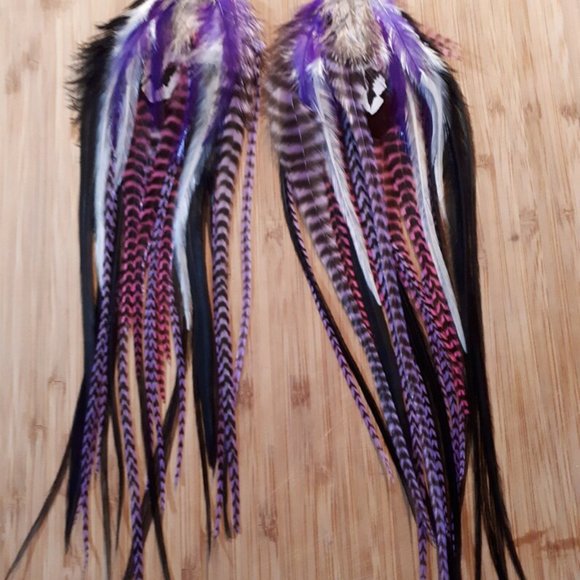 Handmade Owlita inspired feather earrings - Picture 2 of 4